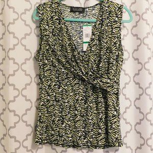 Black Label - Multi Colored Graphic Plunged V- Neck Sleeveless Top - NWT…